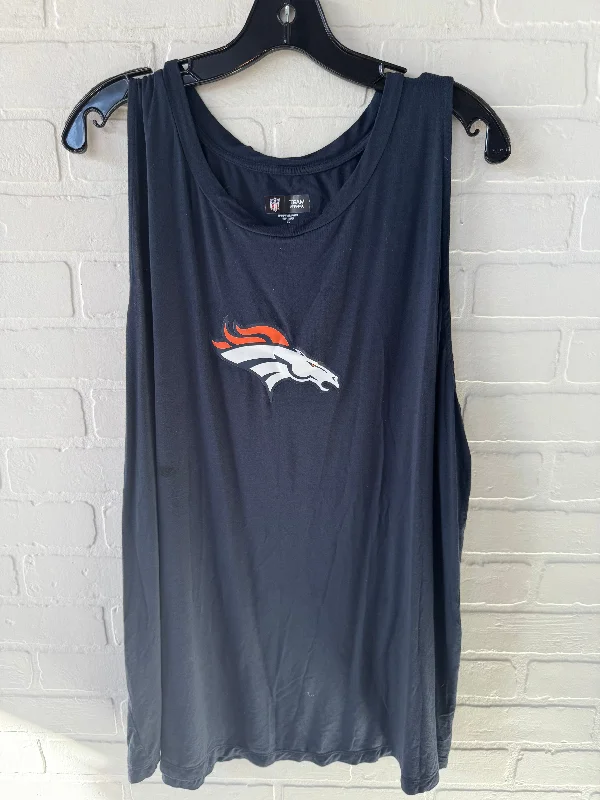 Tank Top By Nfl In Navy, Size: 3x Masculine Men's 