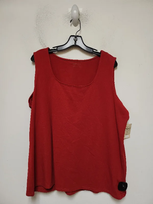 Tank Top By Coldwater Creek In Red, Size: 2x Relaxed Men's Australian 