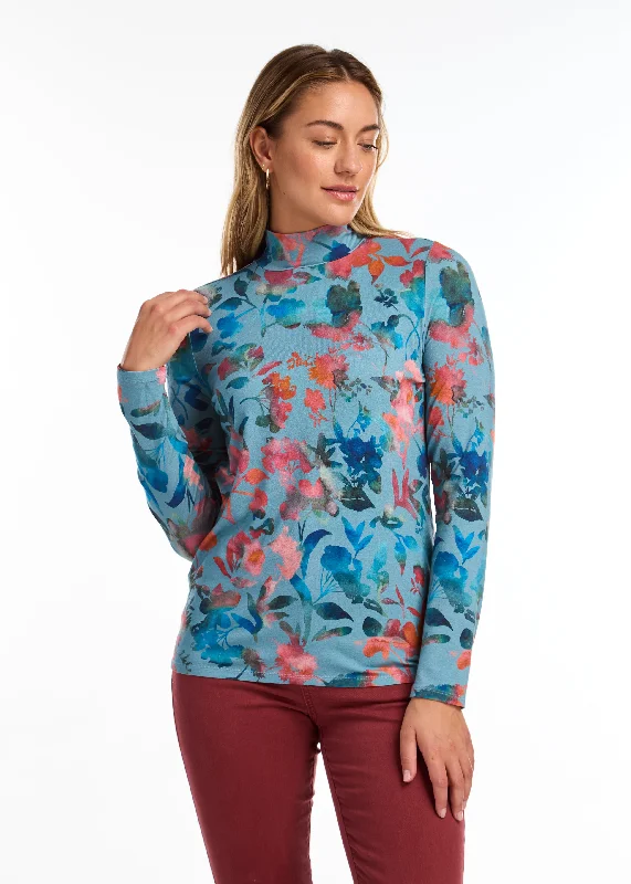 FDJ Long Sleeve Mock Neck Top Sleek Men's Contemporary 
