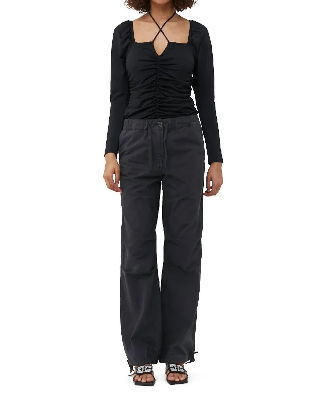 Shiny Crepe Blouse Athletic Men's High