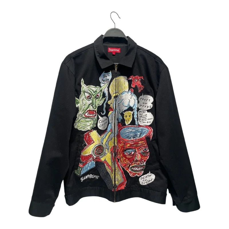 Supreme/Blouson/L/Polyester/BLK/Graphic/ Refined Men's Velvet