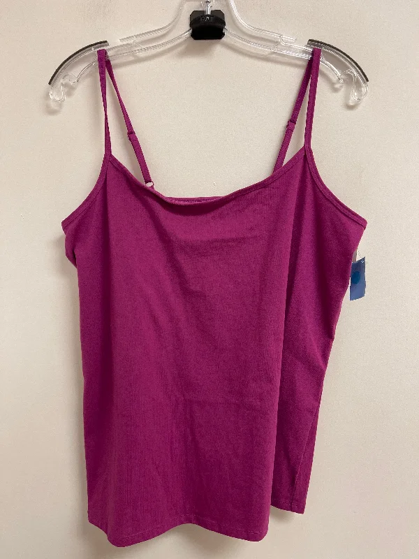 Tank Top By Lane Bryant In Purple, Size: 1x Practical Men's Quick