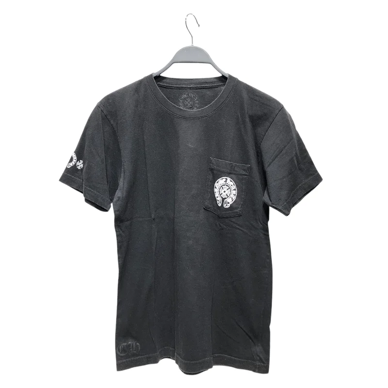 CHROME HEARTS/T-Shirt/M/Cotton/BLK/Graphic/GRADIENT CIRCLE SPELL OUT Youthful Men's Pop
