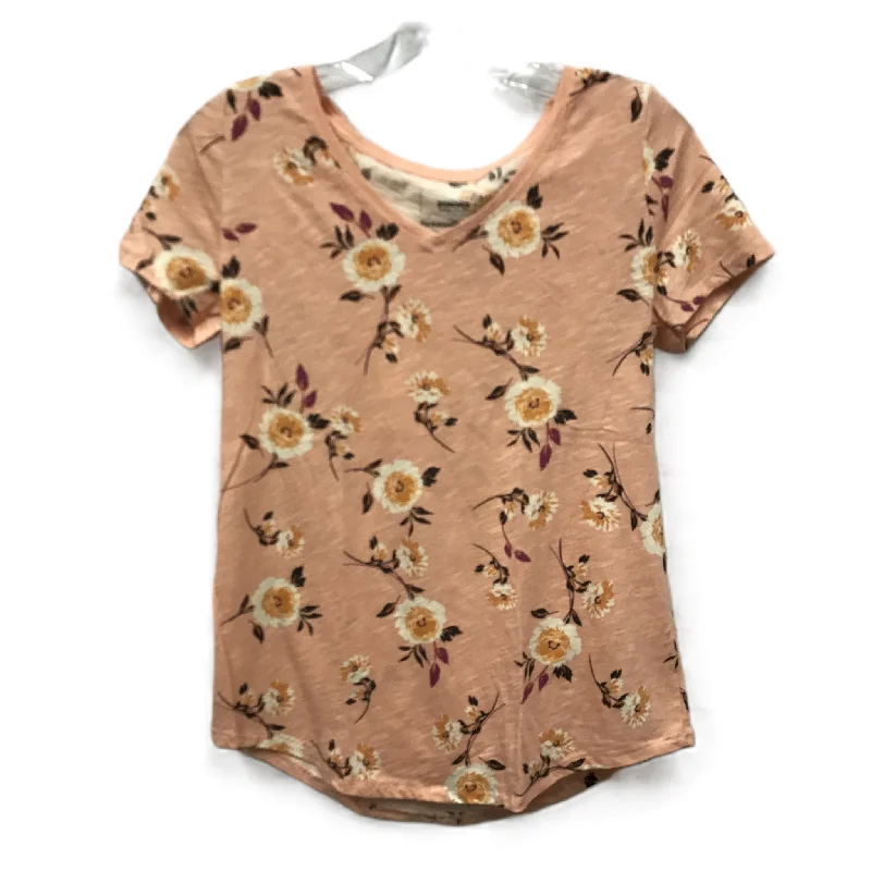 Orange Top Short Sleeve Basic By Sonoma, Size: Xs Practical Men's Multi