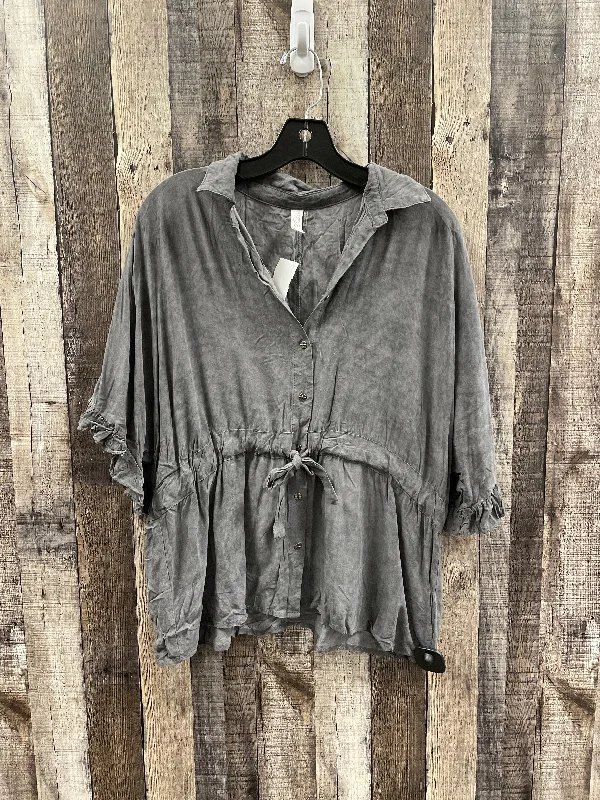 Top 3/4 Sleeve By Cme In Grey, Size: S Traditional Men's Country