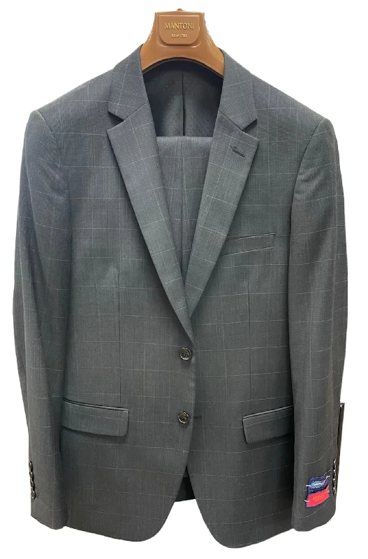 100% WOOL S/B SUIT - CHARCOAL Sophisticated Men's 