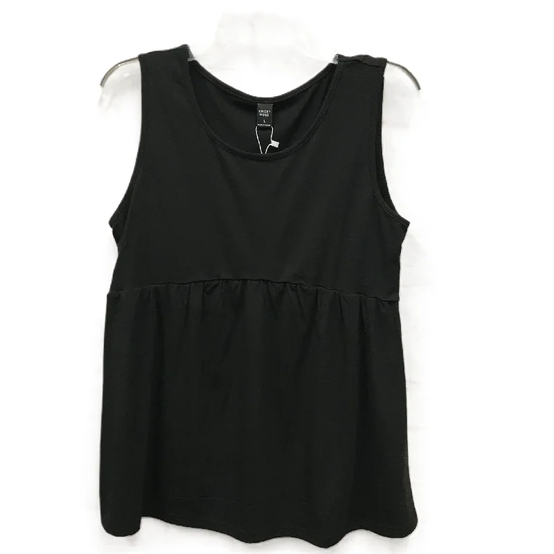 Black Top Sleeveless By emery rose, Size: L Stylish Men's Neon