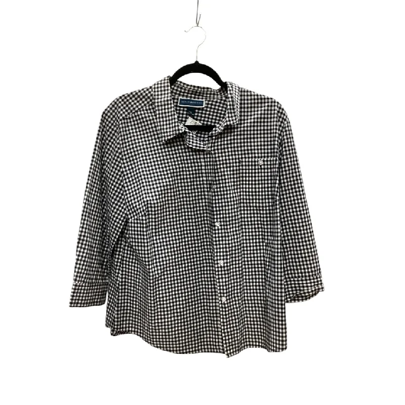 Top Long Sleeve By Karen Scott In Black & White, Size: Xl Luxurious Men's High