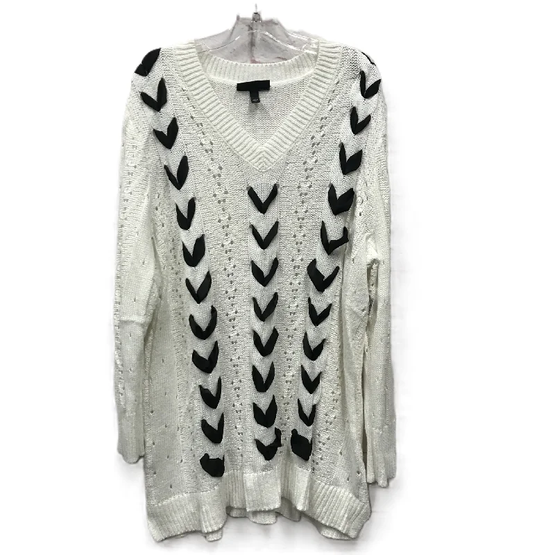 Black & White Sweater By Lane Bryant, Size: 3x Dynamic Men's High