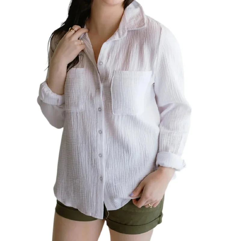 Kaili Button Up Gauze Top Refined Men's Hand