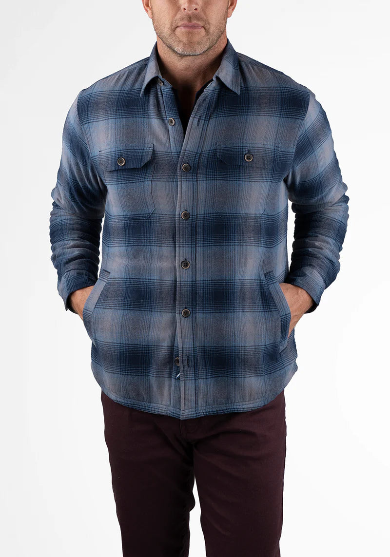 THE SOFTEST SHACKET - BLUE Bold Men's Animal