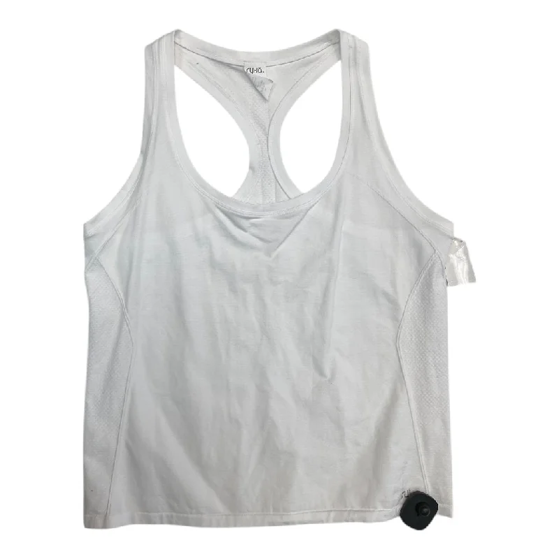 Athletic Tank Top By Ryka In White, Size:Xl Stylish Men's Tropical 