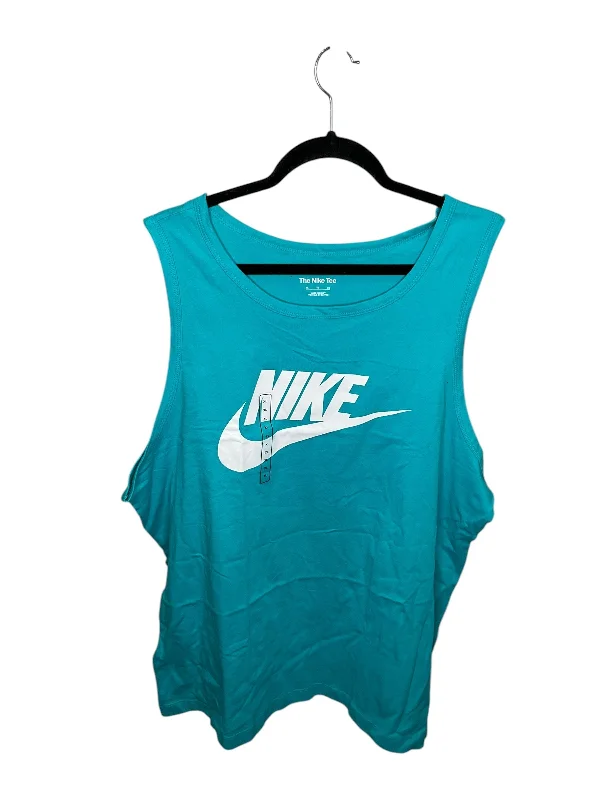 Athletic Tank Top By Nike Apparel In Blue, Size: Xl Trendy Men's Scandinavian
