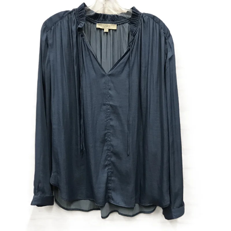 Blue Top Long Sleeve By Loft, Size: M Vacation