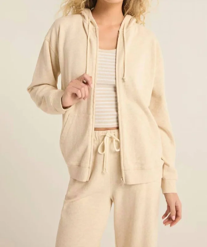 Academy Zip Up Hoodie Beach